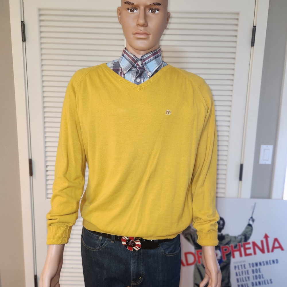 Merc of London - Mustard V-Neck Sweater XL MOD/SKA/SKINHEAD